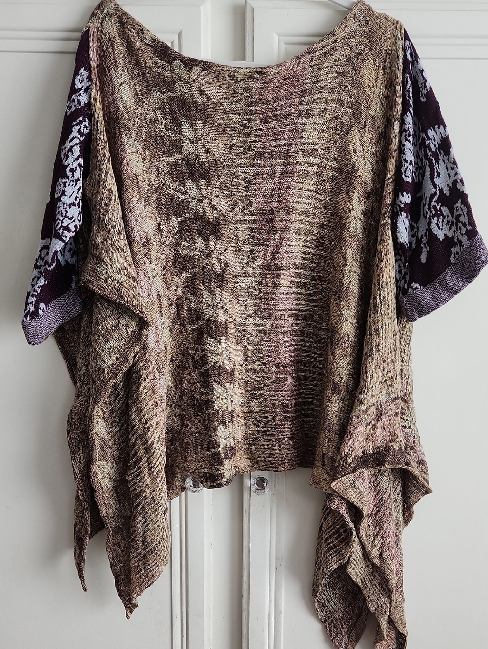 Free People..Boho Floral Embroidered Draped Knit Sweater - - Picture 7 of 11
